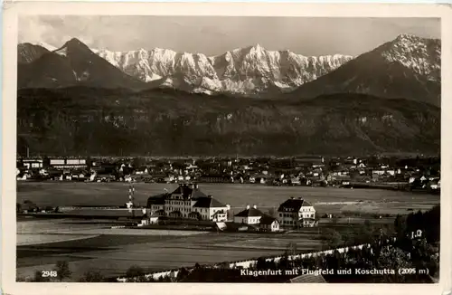 Klagenfurt, mit Flugfeld und koschutta -352768