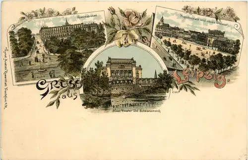 Gruss aus Leipzig - Litho -71198