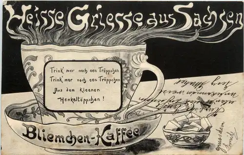 Gruss aus Sachsen - Bliemchen Kaffee - Kaffetasse -71218