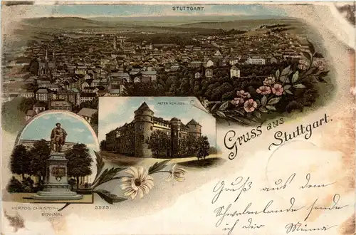 Gruss aus Stuttgart - Litho -73428