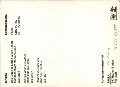 Paola mit Autogram -73006