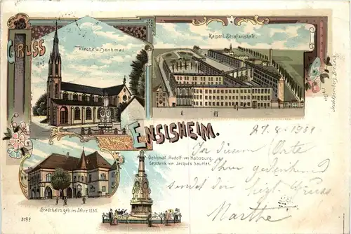 Gruss aus Ensisheim - Litho -73240