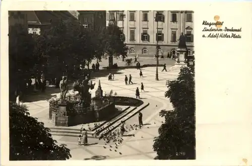 Klagenfurt, Lindwurm-Denkmal und Adolf Hitler Platz -352776