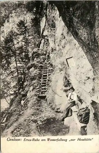 Gesäuse, Emes-Ruhe am Wasserfallweg zur Hesshütte -353648