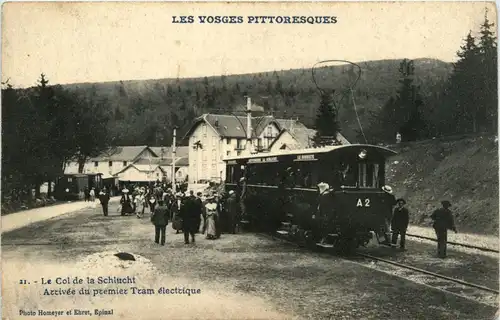 Cal de la Schlucht - Arrivee du premier Tram electrique -73552