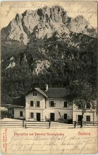 Gesäuse, Planspitze und Bahnhof Gstatterboden -354814