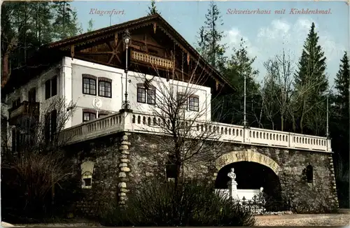 Klagenfurt, Schweizerhaus mit Kinkdenkmal -355034