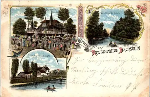 Gruss aus der Restauration Dachsbühl - Litho Colmar -73272