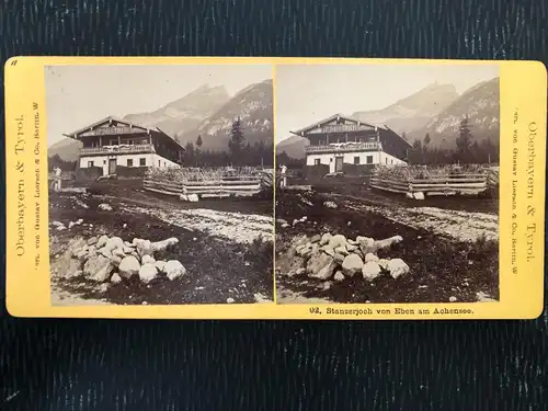 Stanzerjoch von Elben am Achensee - Photo auf dickem Karton - Stereokarte -S256