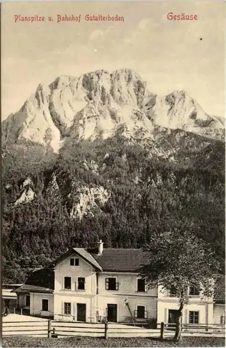 Gesäuse, Planspitze und Bahnhof Gstatterboden -354812