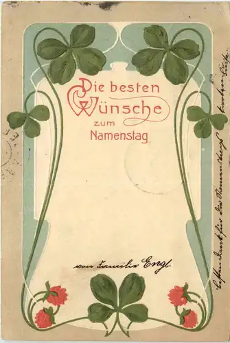 Namenstag - Prägekarte - Jugendstil -422764