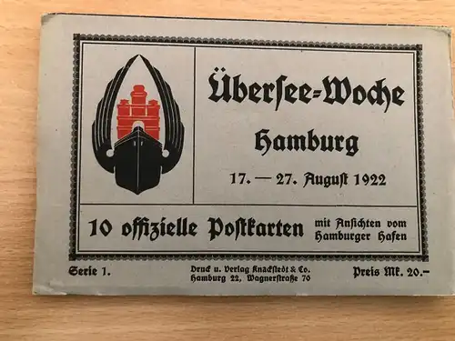 Hamburg - Übersee-Woche 1922 - Serie 1 - 10 Ansichtskarten -S214