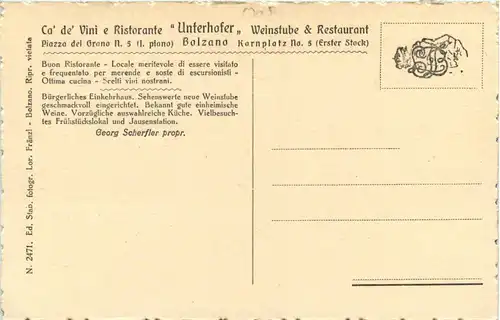 Bolzano - Ristorante Unterhofer -73650