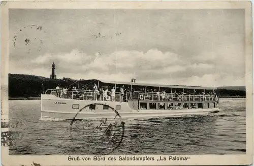 Spandau - Gruss von Bord des Salondampfers La Paloma -422834
