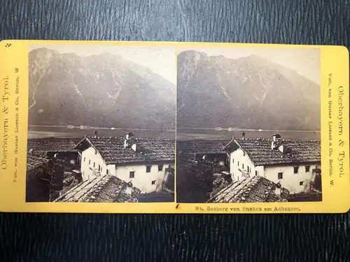 Seeberg von Buchau am Achensee - Photo auf dickem Karton - Stereokarte -S255