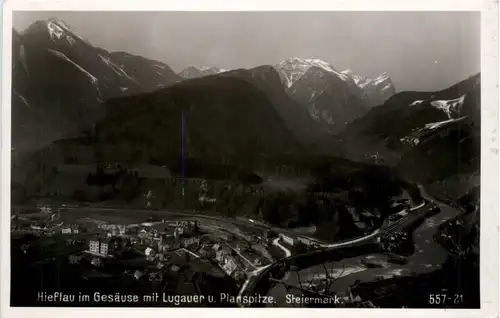 Gesäuse, Hieflau mit Lugauer und Planspitze -353442