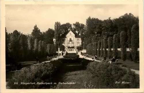 Klagenfurt, Herbertpark mit herbertsöckl -354366