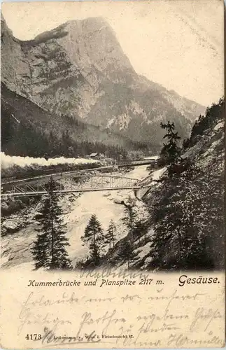 Gesäuse, Kummerbrücke mit Planspitze -353642