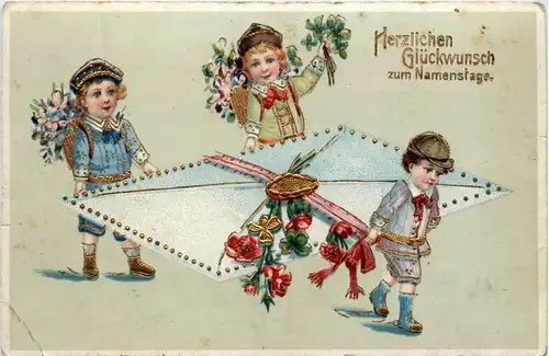 Namenstag - Kinder mit Brief -422328