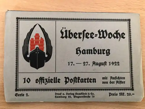 Hamburg - Übersee-Woche 1922 - Serie 2 - 10 Ansichtskarten -S215