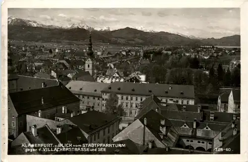 Klagenfurt, Blick v. Stadtpfarrturm gegen die Villacherstrasse -353782