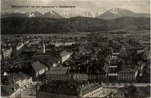 Klagenfurt, mit den Karawanken v. Stadtpfarrturm -353822