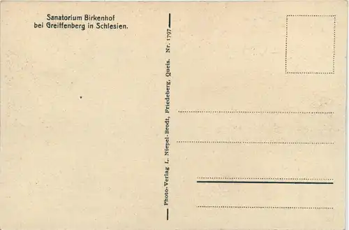 Sanatorium Birkenhof bei Greiffenberg in Schlesien -73672