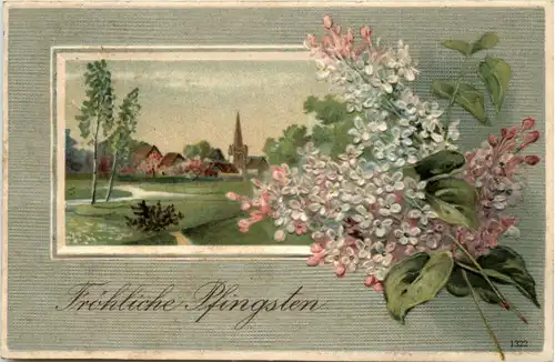 Pfingsten - Prägekarte -422340