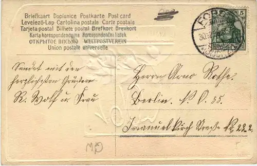 Neujahr - Jahreszahl 1907 - Jugendstil -422246