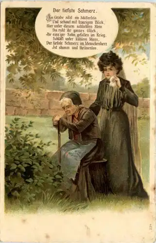 Der tiefe Schmerz - Prägekarte -422460