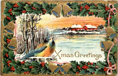 Christmas Greetings - Prägekarte -422426