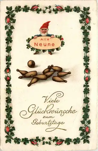 Geburtstag - Kegeln - Zwerg -423936