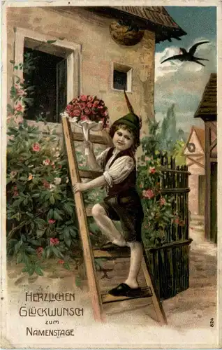 Namenstag - Prägekarte -422720