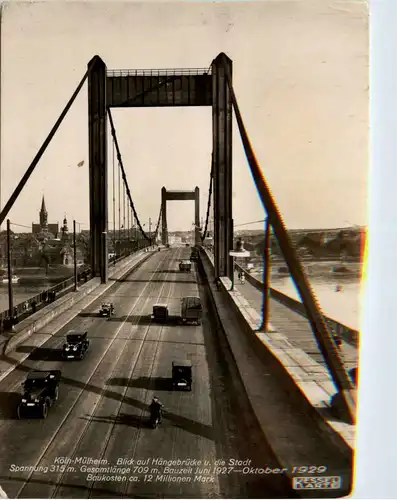Köln-Mülheim - Blick auf die Hängebrücke -422860