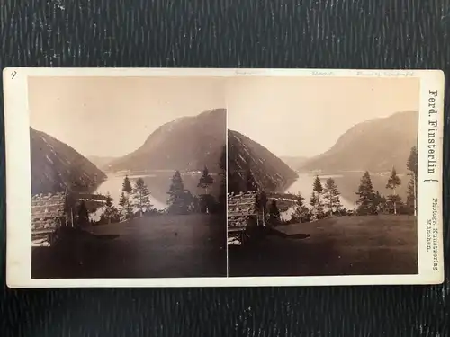 Achensee von Gaisalm - Photo auf dickem Karton - Stereokarte -S262