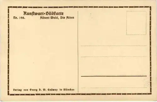 Künstlerkarte Albert Welti - Die Aalten -423418