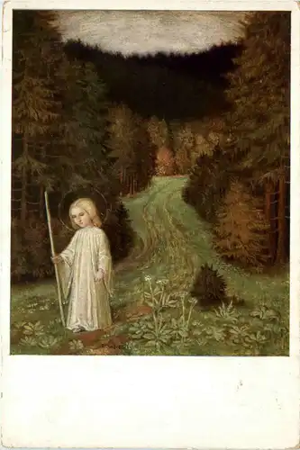 Künstlerkarte Matth. Schiestl - Christkind im Walde -423202