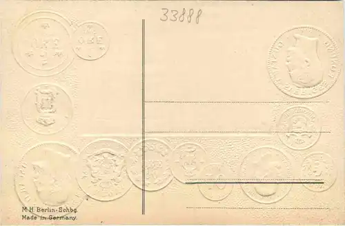 Schweden - Geld auf Ansichtskarte - Prägekarte -424294