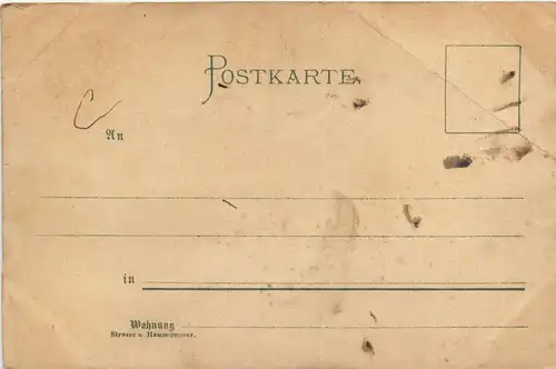 Rüdesheim - Abend am Rhein - Thee Messmer Werbekarte -422826