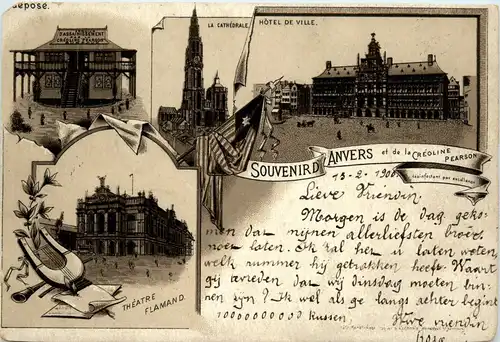 Souvenir Anvers - Litho -424918