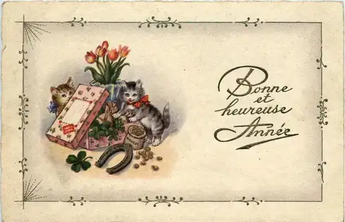 Bonne Annee - Katzen -424788