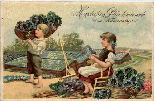 Namenstag - Kinder - Prägekarte -422376