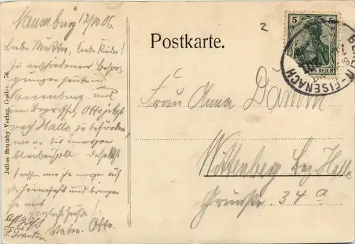 Naumburg - Naumburger Kinder vor Prokop - Künstlerkarte Müller-Münster -423186