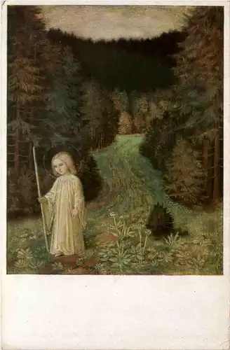 Künstlerkarte Matth. Schiestl - Christkind im Walde -423206