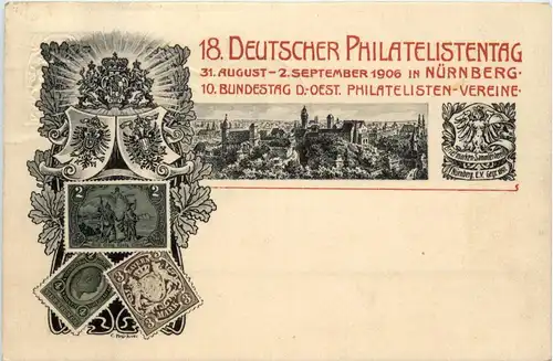 Nürnberg - Philatelistentag 1906 mit Sonderstempel - PP C4 01 -423500