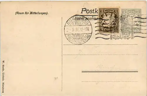 Nürnberg - Philatelistentag 1906 mit Sonderstempel - PP C4 01 -423500