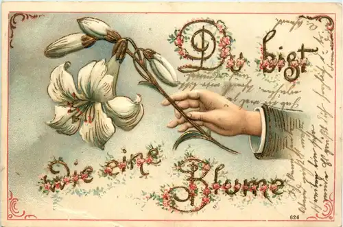 Du bist wie eine Blume - Prägekarte -422516