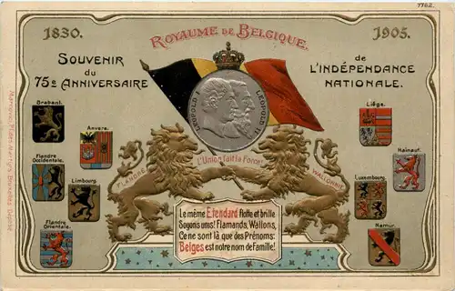 Royaume de Belgique - Prägekarte -424358