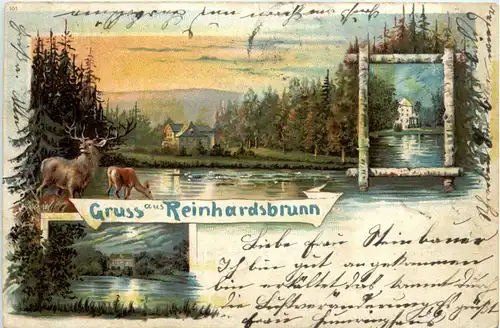 Gruss aus Reinhardsbrunn - Litho - Friedrichroda -425758