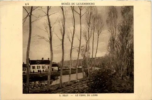 Le Canal du Loing - Künstlerkarte A Sisley -423116